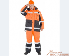 Костюм Метеор (куртка, п/к, оранжевый с черным)